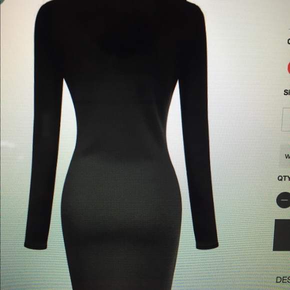 NWOT black hooded sweatshirt dress, size M, - Picture 4 of 4